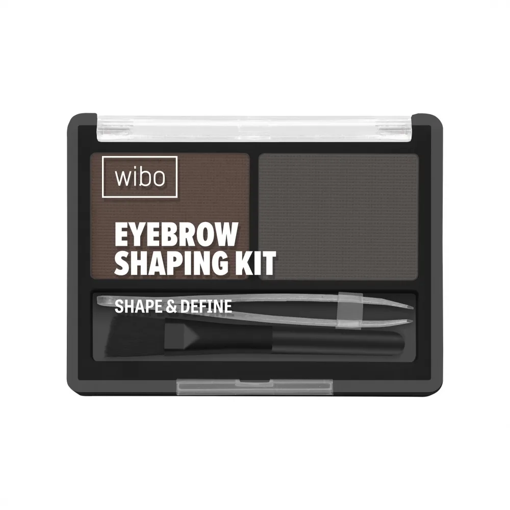 Набор для бровей Wibo Eyebrow Shaping две пудры пинцет и аппликатор, оттенок 05