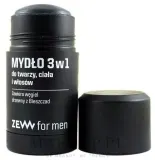 Мужское мыло 3 в 1 ZEW for men для лица, тела и волос с древесным углём, 85 мл — фото 2