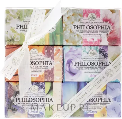 Набор мыла Nesti Dante Philosophia Collection шесть видов с бамбуком и шиповником 6x150 г