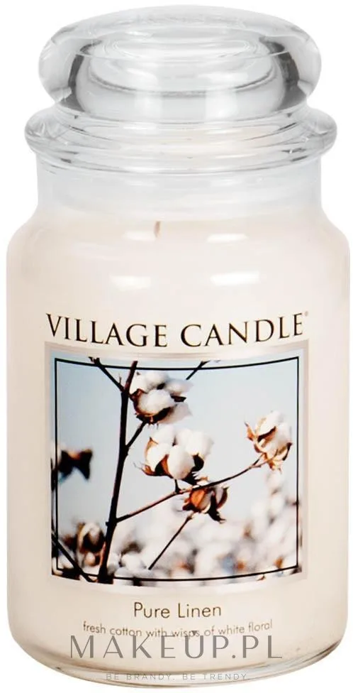 Village Candle Village Candle Pure Linen - Ароматическая свеча в стеклянной банке Pure Linen, 390 г