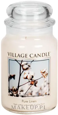 Village Candle Village Candle Pure Linen - Ароматическая свеча в стеклянной банке Pure Linen, 390 г