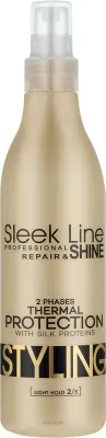 Двухфазный спрей Stapiz Sleek Line Repair для выпрямления волос с шёлком и липой, 300 мл