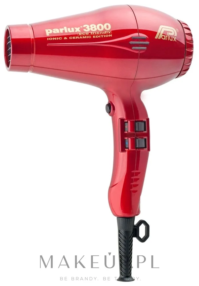 Фен для волос Parlux 3800 Red с ионизацией, 2 скорости и 4 температурных режима