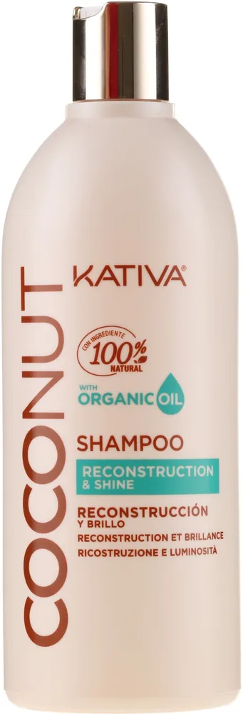 Восстанавливающий шампунь Kativa Coconut Reconstruction & Shine, 500 мл