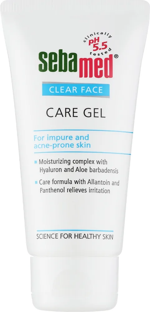 Очищающий гель для лица Sebamed Clear Face увлажняющий с алоэ пантенолом и гиалуронатом 50 мл