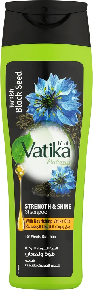 Шампунь для волос с чёрным тмином, ежевикой и хной Dabur Vatika Black Seed Shampoo, 400 мл