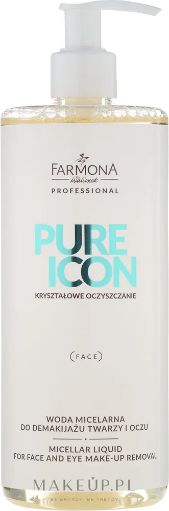 Мицеллярная вода Farmona Professional Pure Icon с гамамелисом, каштаном и алоэ для снятия макияжа, 500 мл
