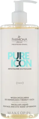 Мицеллярная вода Farmona Professional Pure Icon с гамамелисом, каштаном и алоэ для снятия макияжа, 500 мл