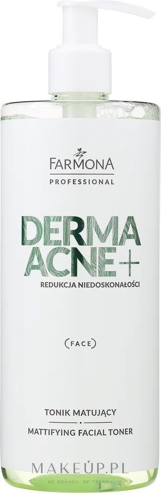 Антибактериальный тоник для лица Farmona Professional Derma Acne+ с ионами серебра и AHA/BHA, 500 мл
