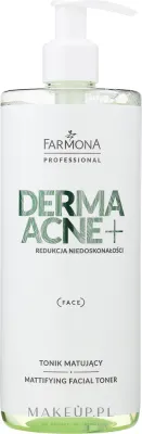 Антибактериальный тоник для лица Farmona Professional Derma Acne+ с ионами серебра и AHA/BHA, 500 мл