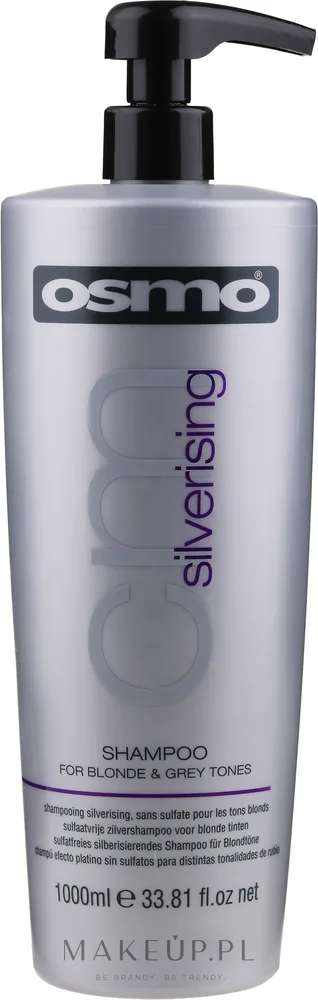 Серебристый тонирующий шампунь против жёлтых оттенков Osmo Silverising Shampoo, 1000 мл
