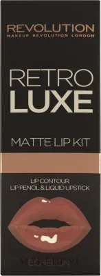 Набор для губ Makeup Revolution Retro Luxe Matte матовая помада и карандаш 5,5 мл + 1 г
