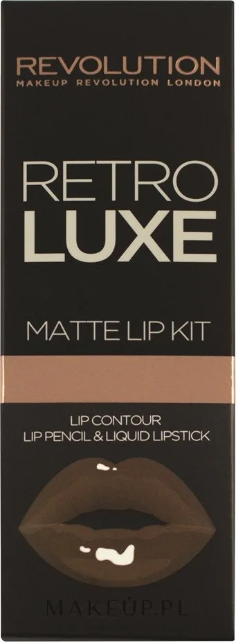 Набор для губ Makeup Revolution Retro Luxe Matte матовая помада и карандаш 5,5 мл + 1 г, оттенок Glory