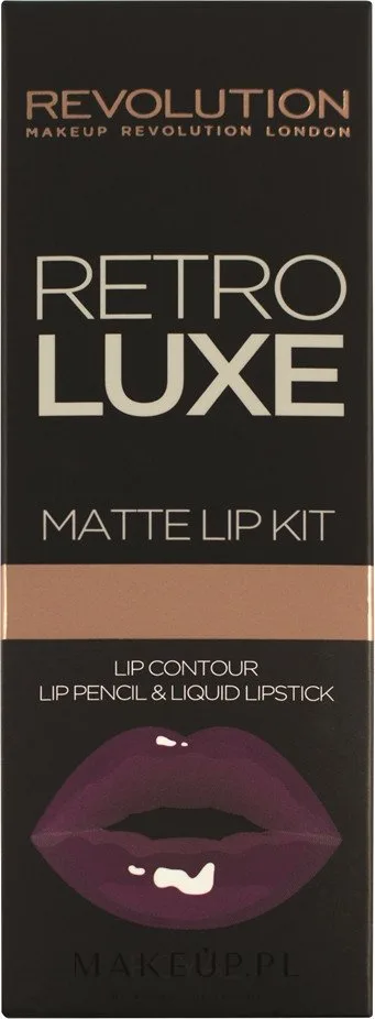Набор для губ Makeup Revolution Retro Luxe Matte матовая помада и карандаш 5,5 мл + 1 г, оттенок Royal