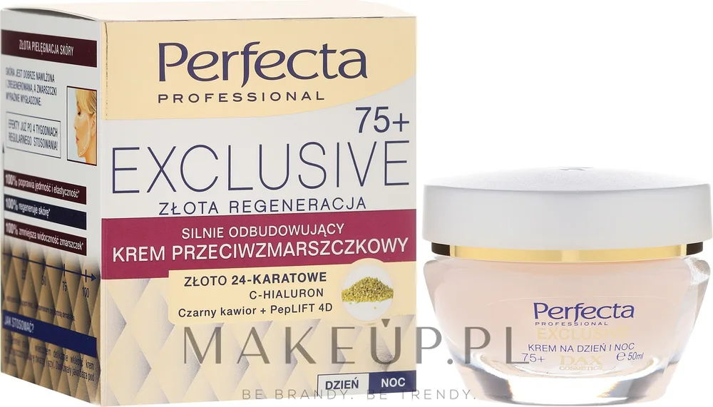 Крем для лица Perfecta Exclusive против морщин с золотом 24K 75+ 50 мл