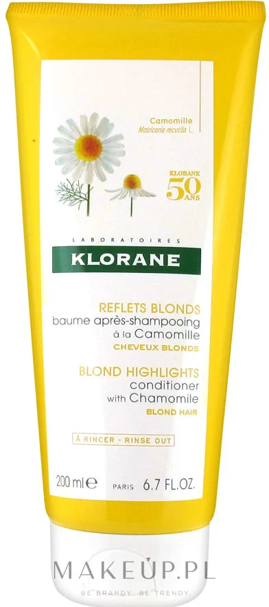 Кондиционер с экстрактом ромашки для волос блонд Klorane Blond Highlights Conditioner With Chamomile, 200 мл