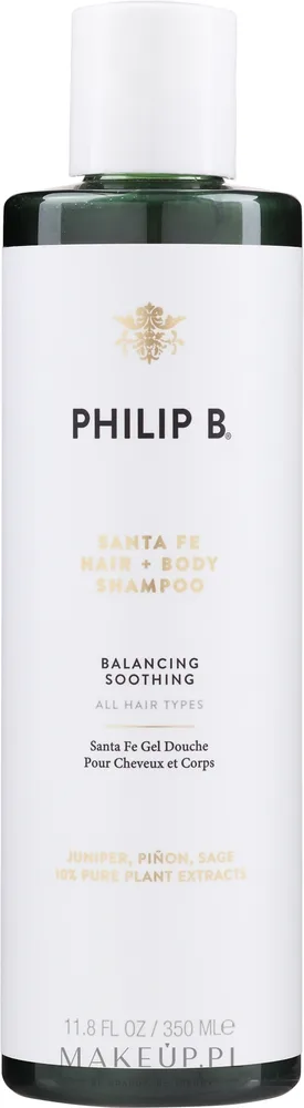Балансирующий шампунь с 10% растительных экстрактов Philip B Santa Fe Hair + Body, 350 мл