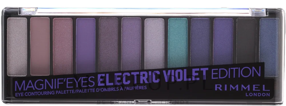 Палетка теней для век Rimmel Magnif'Eyes Palette 12 оттенков, оттенок 008 - Violet Edition