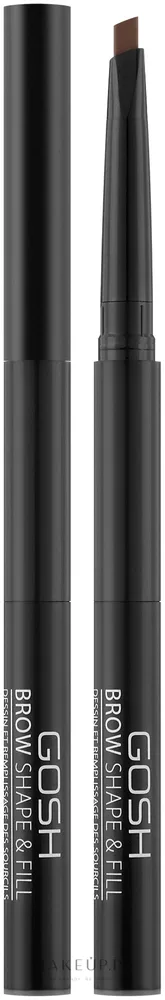 Gosh Copenhagen Kredka do brwi - Карандаш для бровей Gosh Brow Shape & Fill, оттенок 001 - Brown