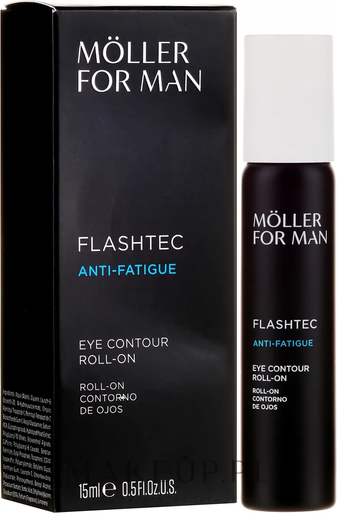 Роллер для кожи вокруг глаз Anne Möller Pour Homme Eye Contour Roll-On против отёчности и тёмных кругов, с кофеином, 15 мл