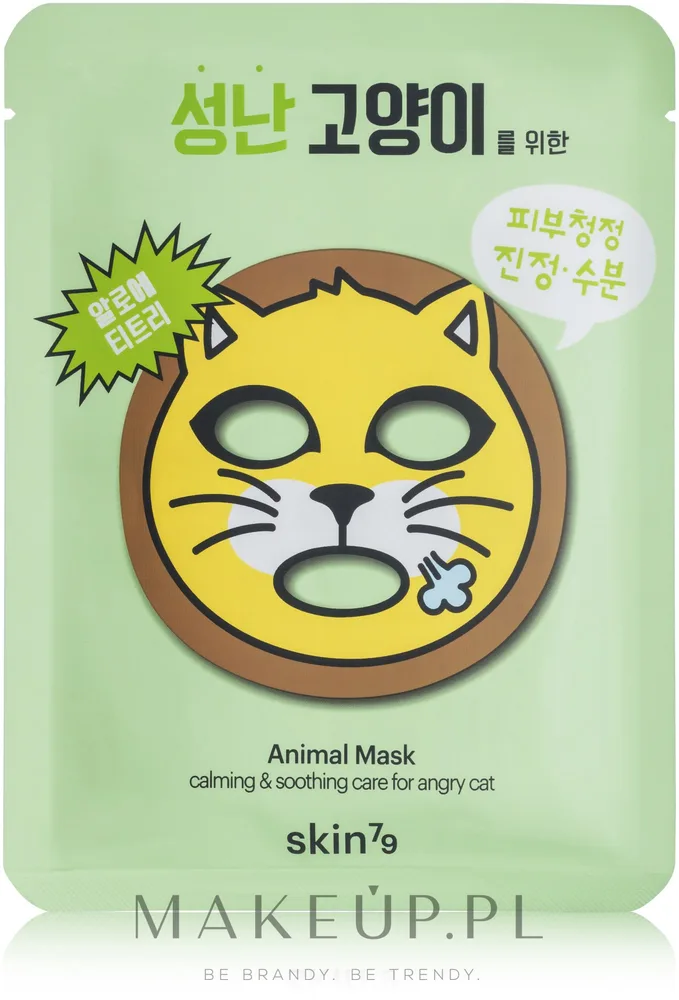 Тканевая маска для лица Skin79 Animal Mask Angry Cat увлажняющая с алоэ 23 г