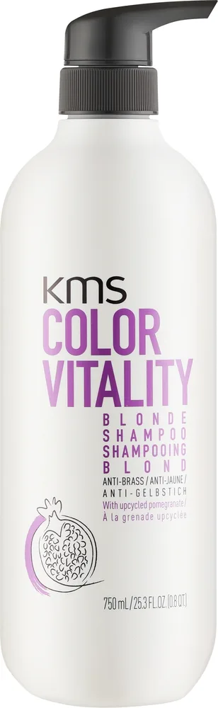 Шампунь для блонда и осветлённых волос KMS California Colorvitality Blonde Shampoo с AHA-комплексом, 750 мл