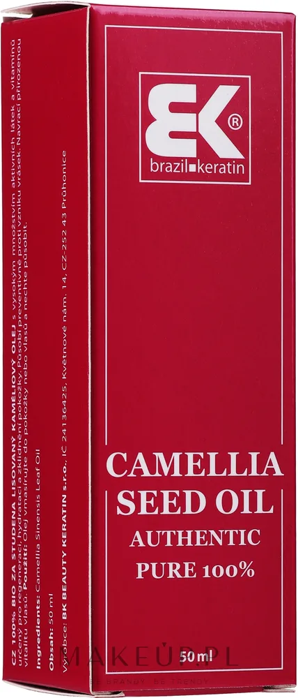 Масло камелии Brazil Keratin 100% Camelia Oil для кожи и волос 50 мл