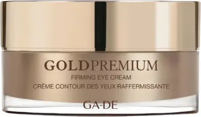 Крем для кожи вокруг глаз GA-DE Gold Premium Firming укрепляющий, с золотыми частицами и комплексом LiftoPeptide, 15 мл