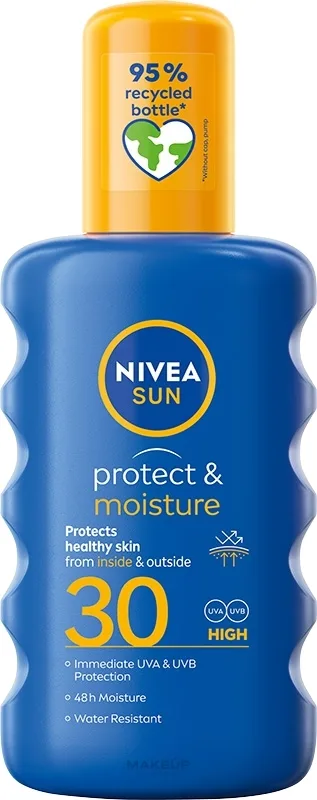 Спрей солнцезащитный для тела NIVEA SUN Protect & Moisture SPF 30 увлажняющий 200 мл