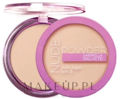 Компактная пудра с аргановым маслом Gabriella Salvete Nude Powder With Argan SPF 15, 8 г