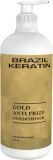 Кератиновый кондиционер для повреждённых волос Brazil Keratin Anti Frizz Gold Conditioner, 550 мл — фото 5