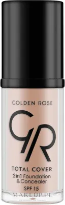 Тональная основа Golden Rose Total Cover 2 в 1 с корректором, 30 мл