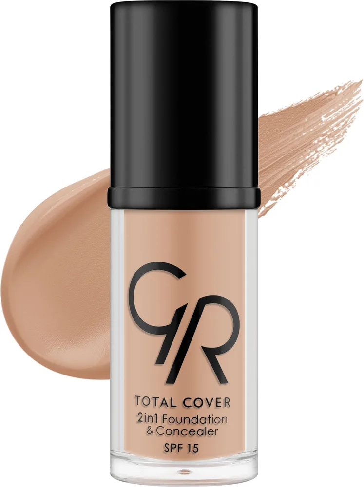 Тональная основа Golden Rose Total Cover 2 в 1 с корректором, 30 мл, оттенок 06