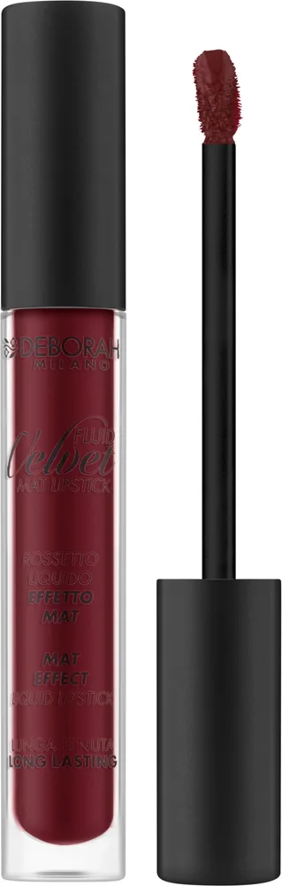 Жидкая помада для губ Deborah Fluid Velvet Mat матовая, оттенок 16 - Dark Grapes