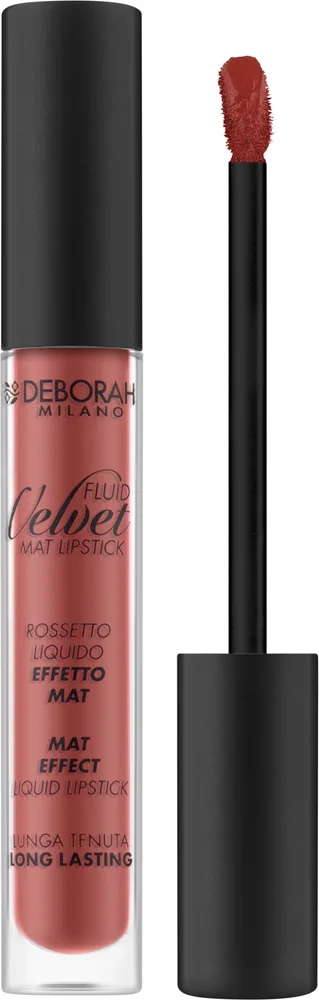 Жидкая помада для губ Deborah Fluid Velvet Mat матовая, оттенок 22 - Terracotta