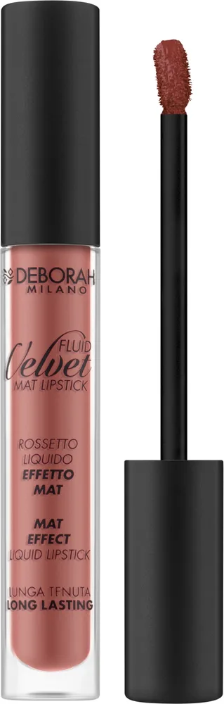 Жидкая помада для губ Deborah Fluid Velvet Mat матовая, оттенок 26 - Coral Nude