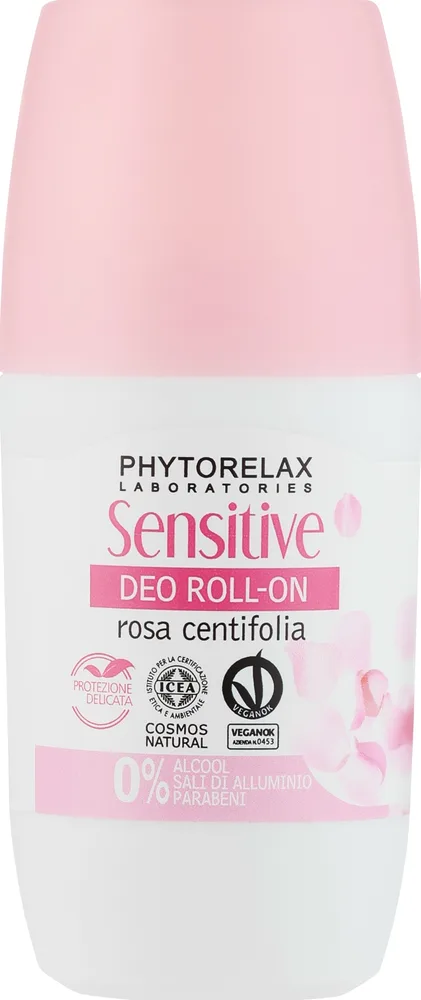 Phytorelax Laboratories Phytorelax Laboratories Sensitive Deo Roll-On Rosa Centifolia - Дезодорант шариковый без спирта Phytorelax Sensitive Rose