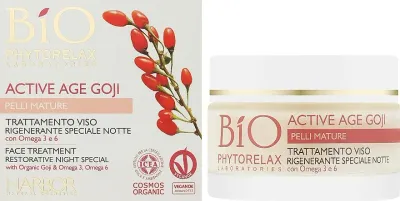 Phytorelax Laboratories Phytorelax Laboratories Active Age Goji Restorative Night Face Treatment - Концентрат для лица Phytorelax Active Age Goji ночной для зрелой кожи 50 мл