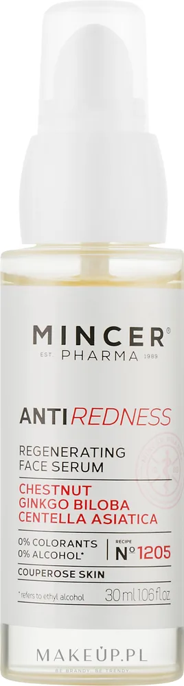 Сыворотка для лица Mincer Pharma Anti Redness N°1205 регенерирующая для кожи с куперозом с каштаном 30 мл