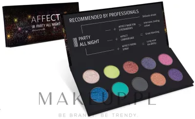 Палетка прессованных теней для век Affect Cosmetics Party All Night Eyeshadow Palette