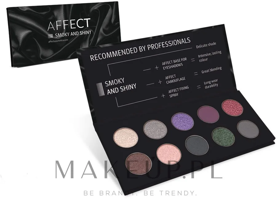 Палетка прессованных теней для век Affect Cosmetics Smoky And Shiny Eyeshadow Palette