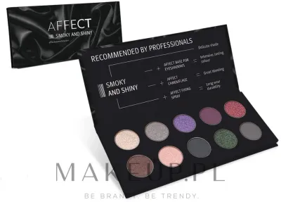 Палетка прессованных теней для век Affect Cosmetics Smoky And Shiny Eyeshadow Palette