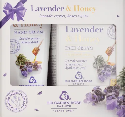 Набор Bulgarian Rose Lavender & Honey крем для лица и рук с лавандой медом и маслом ши 2x50 мл