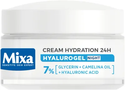 Крем-маска для лица ночной Mixa Sensitive Skin Expert Night Hyalurogel увлажняющий 50 мл