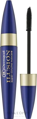 Dermacol Ilusion Super Volume Mascara тушь для ресниц объемная черная силиконовая щеточка Black 11 мл