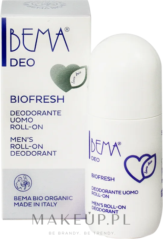 Дезодорант шариковый Bema Cosmetici Bema Love Bio Deo Biofresh Roll-On мужской, для чувствительной кожи, 50 мл