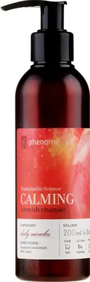 Очищающий осветляюще-успокаивающий гель для лица Phenome Sustainable Science Calming Blemish Cleanser, 200 мл