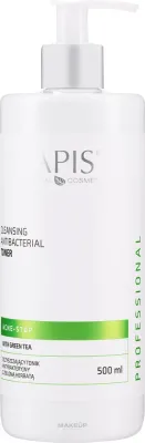 Лосьон-тоник для лица APIS Professional Acne-Stop очищающий с зеленым чаем для жирной кожи 500 мл