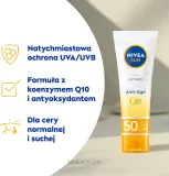 Крем для лица солнцезащитный NIVEA SUN Q10 SPF50 антивозрастной 50 мл — фото 4