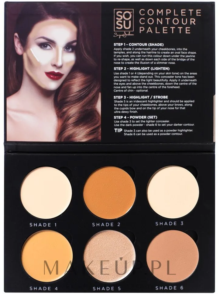 Магнитная палетка для контуринга лица Sosu by SJ Magnetic Refillable Complete Contour Palette